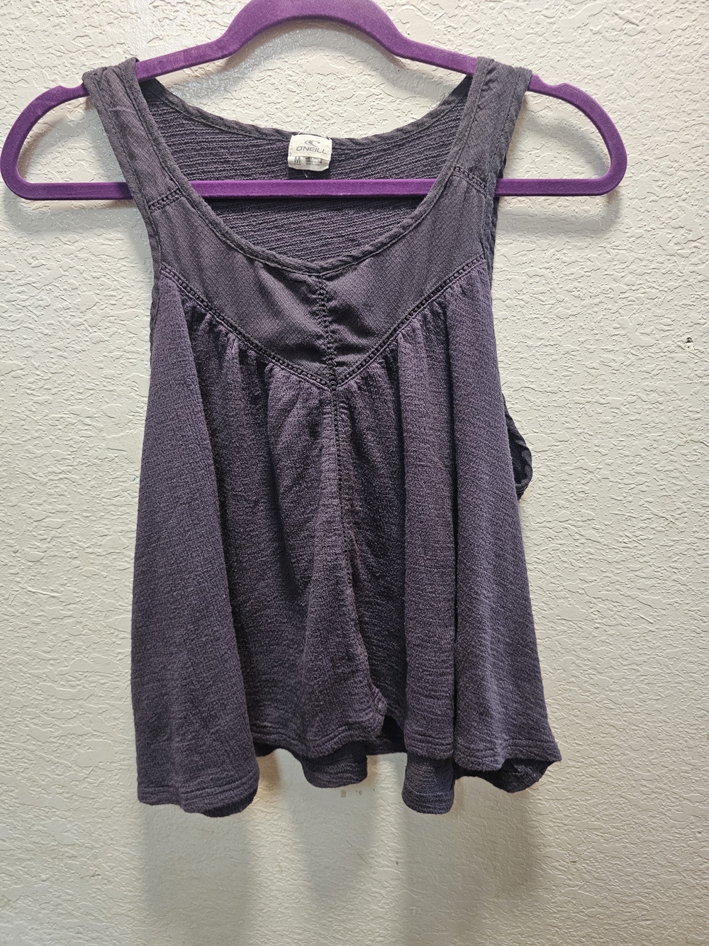 O'Neill Plum Textured Sleeveless Swing Tank